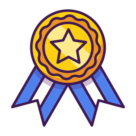 Isolated gold medal icon First place Vector illustrationのイラスト素材