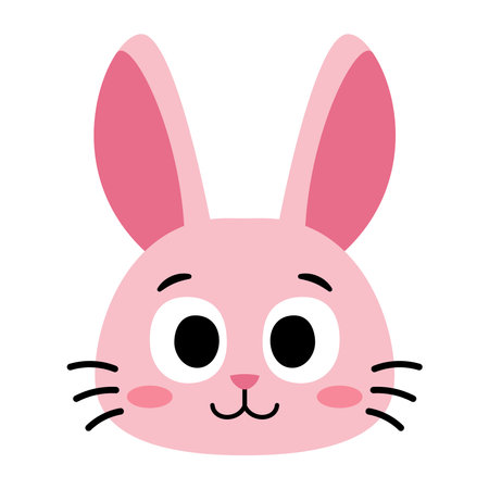 Isolated rabbit happy Avatar cartoon Vectorのイラスト素材