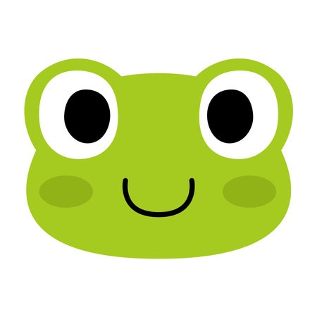 Isolated frog happy Avatar cartoon Vectorのイラスト素材