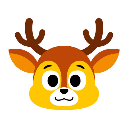 Isolated happy reindeer Avatar cartoon Vectorのイラスト素材