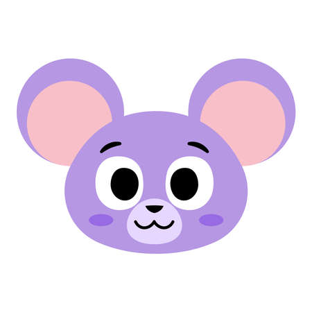 Isolated happy mouse Avatar cartoon Vectorのイラスト素材