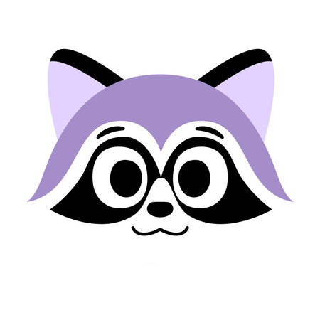 Isolated happy mapache Avatar cartoon Vectorのイラスト素材