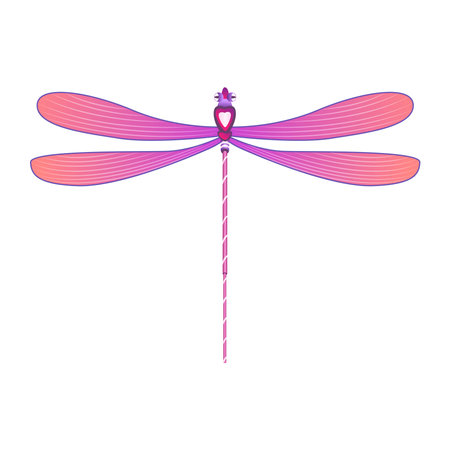 Vector Cartoon DrangonFly Character isolated illustrationのイラスト素材