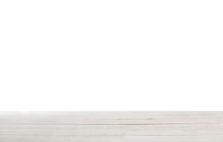 Wooden Table Background, White Back. White Wood Texture, Slightly Blurredの写真素材