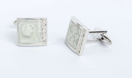 Pair of Cufflinks Isolated