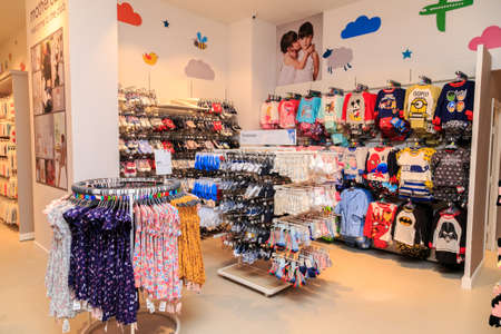 COLOMBO, SRI LANKA - SEPTEMBER 25, 2018: Inside View of a Mothercare Retail Store. Mothercare is a international retailer for Prams, Pushchairs, Car Seats, Baby Clothes, Maternity Clothes, Nursery Furniture, Toys & Gifts.のeditorial素材
