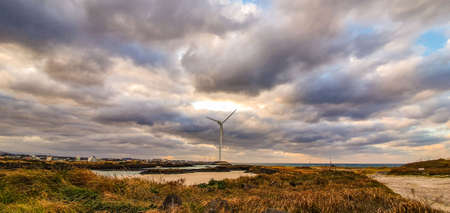 Jeju Sea with Wind Power Plant