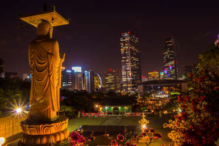 Buddhist temples and Buddhas in the city centerのeditorial素材