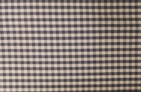 Fabric Texture, Close Up of Black and White Lumberjack Plaid Towel or Napkin Pattern Background.