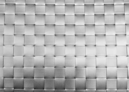 Background Pattern, Silver Plastic Weave Texture Wicker Surface of Plate Mat.の写真素材