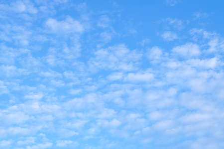Background Pattern, Summer Blue Sky with Fluffy White Clouds with Copy Space for Text Decorated.