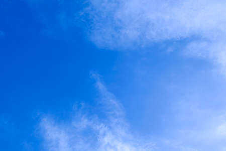 Background Pattern, Summer Blue Sky with Fluffy White Clouds with Copy Space for Text Decorated.の写真素材