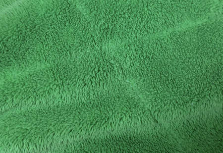 Fabric and Textile, Close Up of Green Cotton Towel or Terry Texture Background with Copy Space for...