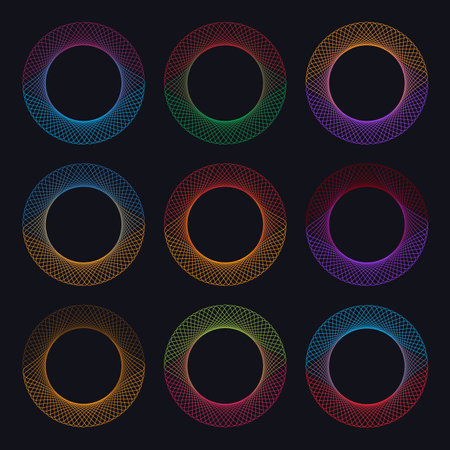 Background Pattern, Round Line Texture with Copy Space for Text Decorated.のイラスト素材