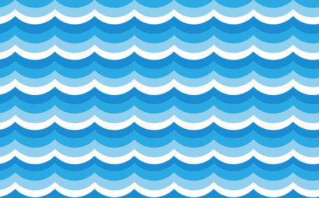 Vector Illustration of Blue Wave Pattern Background for Add Content.のイラスト素材