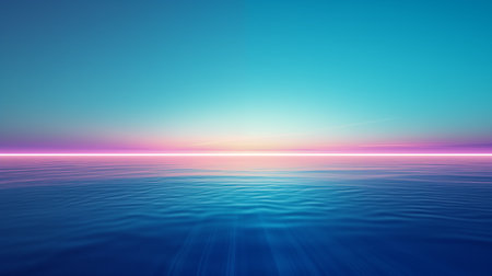 Abstract Illustration background with gentle ripples on a calm, muted-colored water surface, contrasting against a beautifully serene sky, creating a visually captivating and tranqの素材