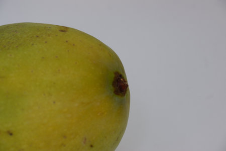 Mango fruit isolated on white background. Mango close up.の写真素材