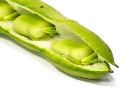 a close up of broad beans