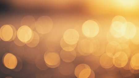Soft Focus Golden Bokeh Light Abstract Background Textureの素材