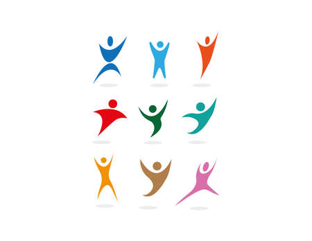 vector sport people symbols setのイラスト素材