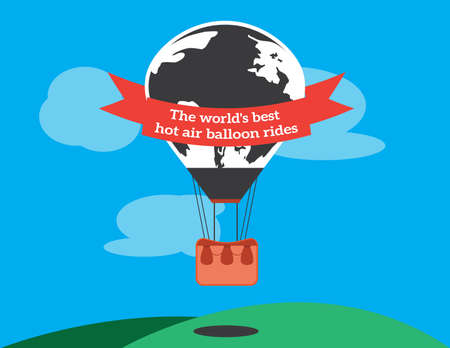 balloon illustration of world best hot air balloon riders travelのイラスト素材