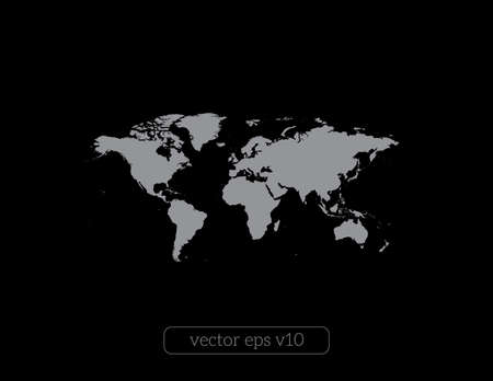 vector World map on black backgroundのイラスト素材