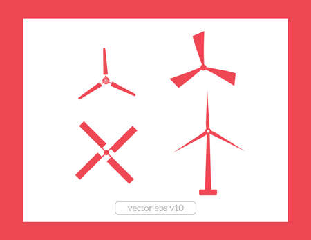windmill icons vector setのイラスト素材