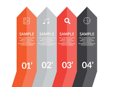 Vector Infographic elements template made from lines and icons infoiconsのイラスト素材