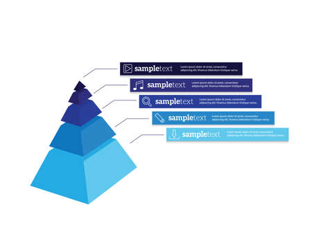 infographics template pyramidのイラスト素材