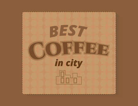 Vintage banner card the best coffee in cityのイラスト素材