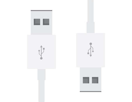 USB charging plug vector illsutration flat styles