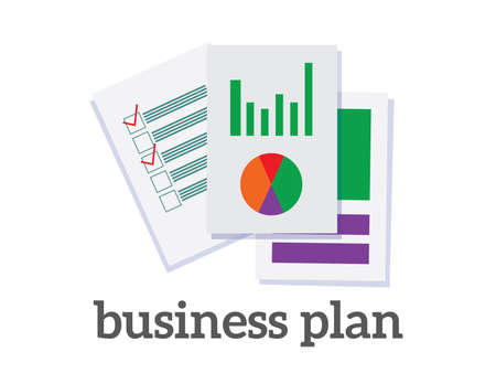 business plan concept project management and strategyのイラスト素材