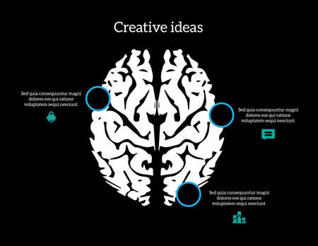 Creative brain Idea concept infographicのイラスト素材