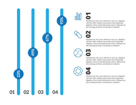 Infographics Vector illustration. can be used for workflow layout banner diagram number options, step-up options, web designのイラスト素材