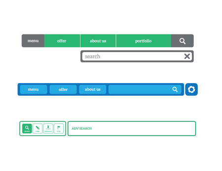 website navigation menus set flat designのイラスト素材