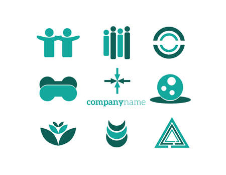 elements set greenのイラスト素材