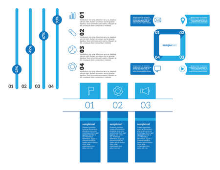 Infographic set Vector illustration. can be used for workflow layout banner diagram number options, step-up options, web designのイラスト素材