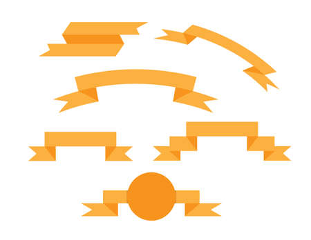 banner ribbons vector setのイラスト素材