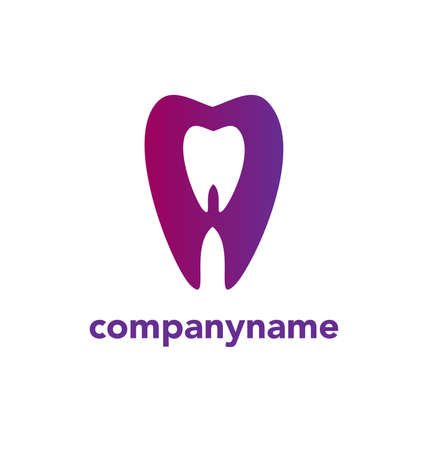 Vector logo design dentist teethのイラスト素材