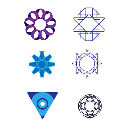 Abstract Vector Design Template Setのイラスト素材