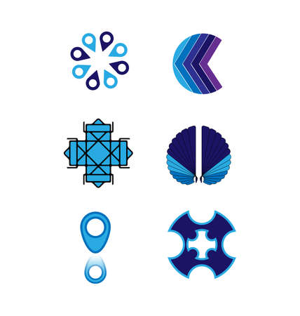 Abstract Vector Design Template Setのイラスト素材