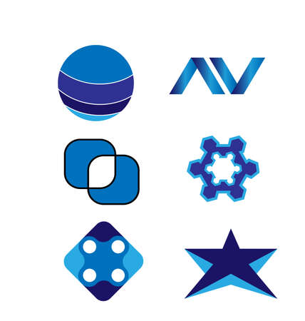 Abstract Vector Design Template Setのイラスト素材