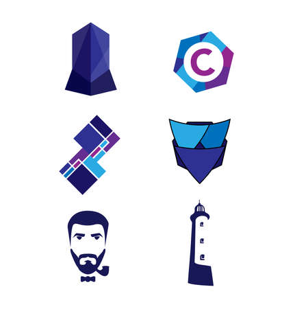 Abstract Vector Design Template Setのイラスト素材