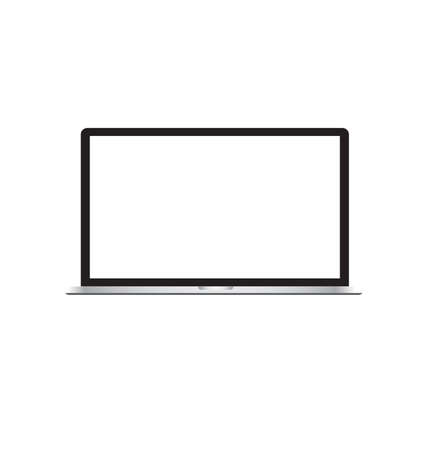 Vector Laptop isolated on white backgroundのイラスト素材