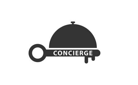 Concierge bell key service iconのイラスト素材