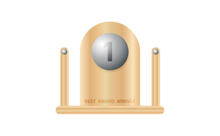 1st prize best award winner trophyのイラスト素材