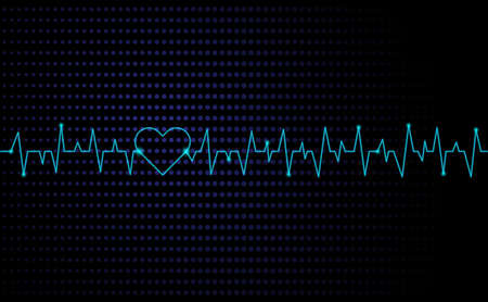 Pulse heart beats lines cardiogram medical background