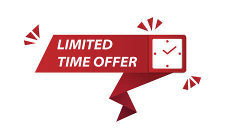 Limited time offer countdown watch bannerのイラスト素材