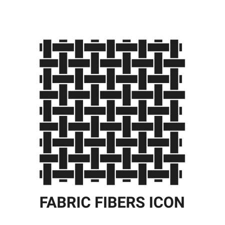 Cloth fabric textile fibers iconのイラスト素材