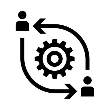 Collaborate interact communication join iconのイラスト素材
